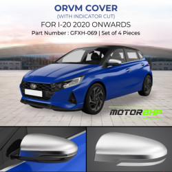 Hyundai i20 OVRM Chrome Cover With Indicators Cuts (2020-Onwards)  Hyundai i20 OVRM Chrome Cover With Indicators Cuts (2020-Onwards)