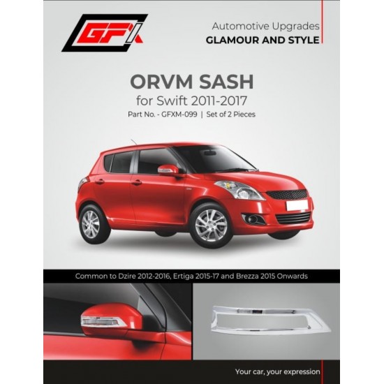 STARiD Maruti Suzuki Swift OVRM Chrome Sash (2011-2017) 