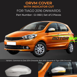 Tata Tiago Chrome Ovrm Cover With Indector Cut Chrome (2016 Onwards) Tata Tiago Chrome Ovrm Cover With Indector Cut Chrome (2016 Onwards)