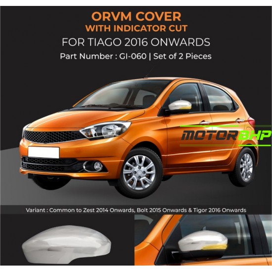 Tata Tiago Chrome Ovrm Cover With Indector Cut Chrome (2016 Onwards)
