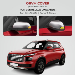 Hyundai Venue OVRM Cover With Indicator Cut Chrome Garnish (2022-Onwards)  Hyundai Venue OVRM Cover With Indicator Cut Chrome Garnish (2022-Onwards)