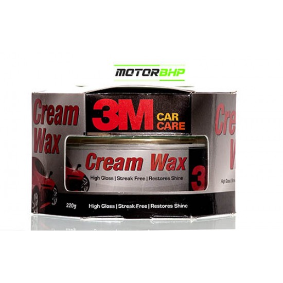3M Cream Wax (220 g) High Gloss Streak Free Restores Shine