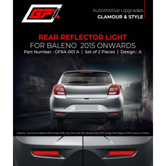 GFX Maruti Suzuki Baleno Rear Reflector Light (2015-Onawrds)