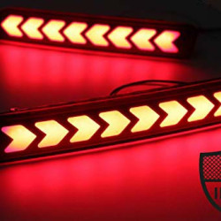 Maruti Suzuki Dzire Bumper LED Reflector Lights Moving Matrix Arrow Design (2017-Onwards) Maruti Suzuki Dzire Bumper LED Reflector Lights Moving Matrix Arrow Design (2017-Onwards)