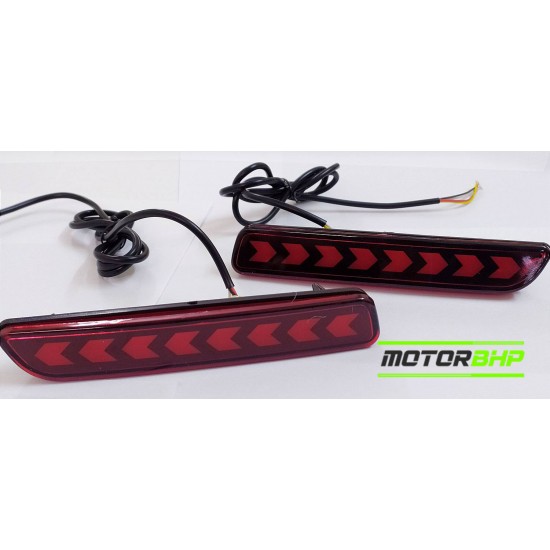 Maruti Suzuki Ciaz Bumper LED Reflector Lights Moving Matrix Arrow Design 