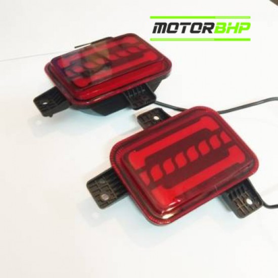 Mahindra Thar 2020 Bumper LED Reflector Lights With Matrix Moving Style 