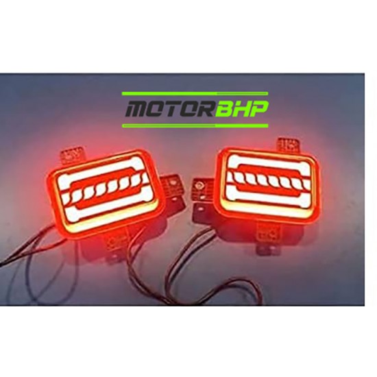 Mahindra Thar 2020 Bumper LED Reflector Lights With Matrix Moving Style 