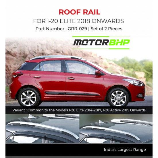 Hyundai Elite i20 Roof Rail Silver (2018 Onwards)