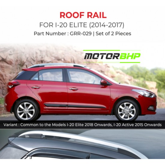 Hyundai Elite i20  Roof Rail Silver (2014-2017)