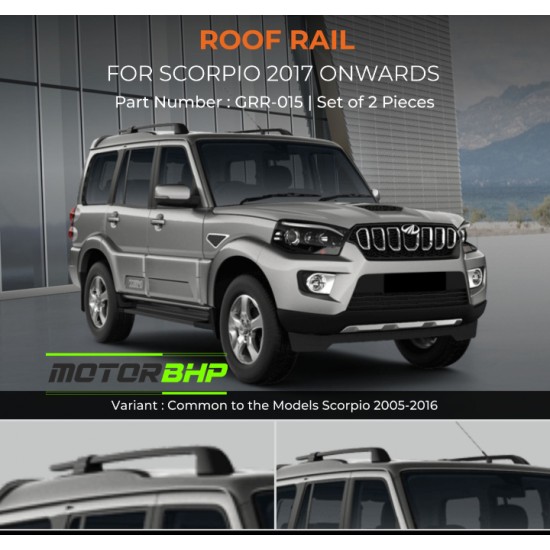 Mahindra Scorpio Car Accessories Roof Rail (2017 Onwards) Black 