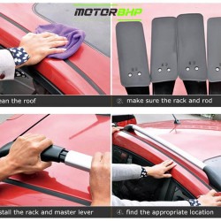 Renault Kwid Car Accessories Roof Rail Black & Sliver Renault Kwid Car Accessories Roof Rail Black & Sliver