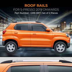Maruti S-Presso Car Accessories Roof Rail Black & Sliver  Maruti S-Presso Car Accessories Roof Rail Black & Sliver