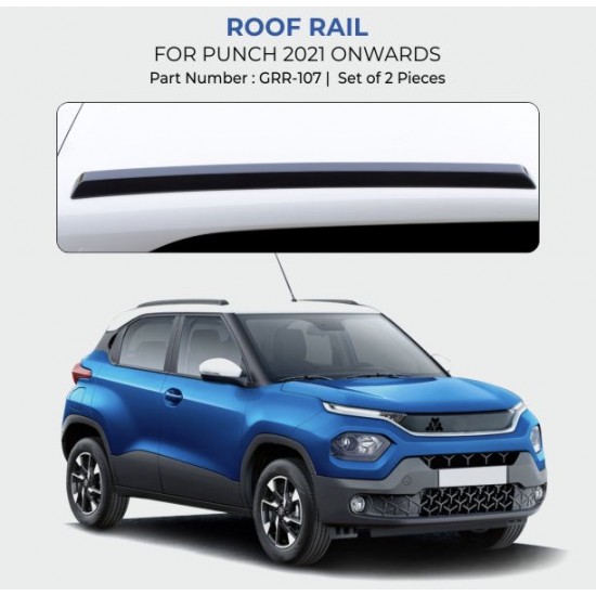  Tata Punch Car Accessories Roof Rail Black