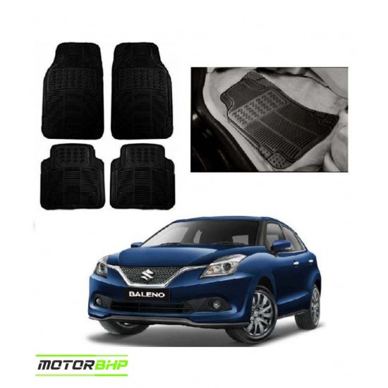 Maruti suzuki Baleno Premium Quality Car Rubber Floor Mat- Black