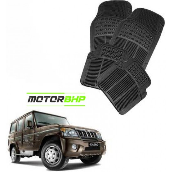 Mahindra Bolero Premium Quality Car Rubber Floor Mat- Black