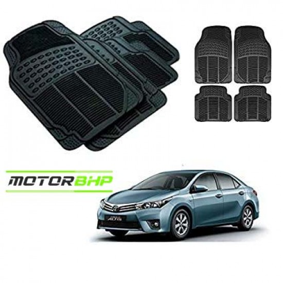 Toyota Corolla 2020 Premium Quality Car Rubber Floor Mat- Black