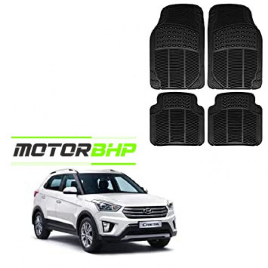 Hyundai Creta 2015 Premium Quality Car Rubber Floor Mat- Black