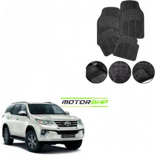 Toyota Fortuner Premium Quality Car Rubber Floor Mat- Black