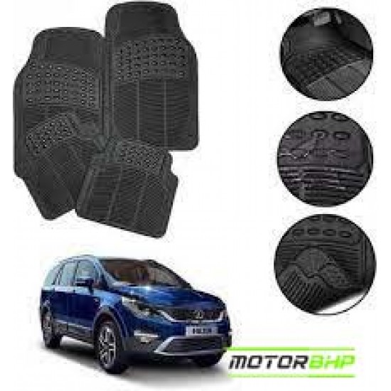 Tata Hexa Premium Quality Car Rubber Floor Mat- Black