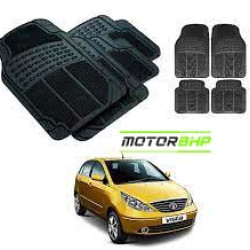 Tata Indica Vista Premium Quality Car Rubber Floor Mat- Black Tata Indica Vista Premium Quality Car Rubber Floor Mat- Black
