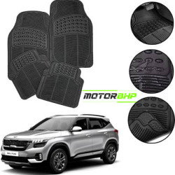 Kia Seltos Premium Quality Car Rubber Floor Mat- Black Kia Seltos Premium Quality Car Rubber Floor Mat- Black