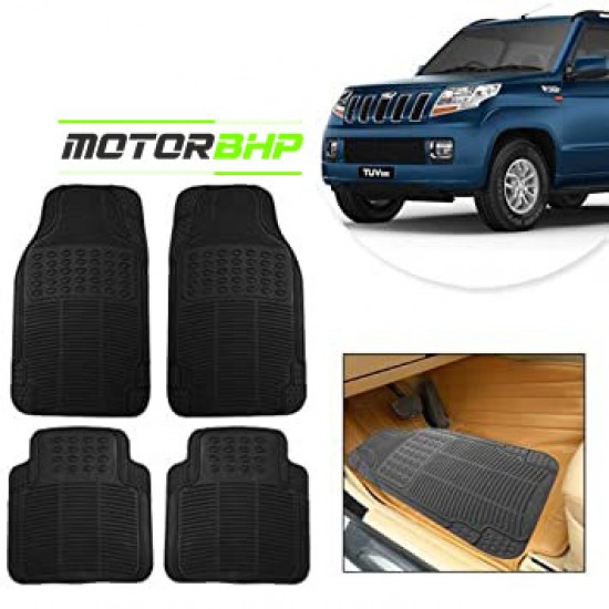 Mahindra Tuv300 Premium Quality Car Rubber Floor Mat- Black