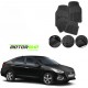 Hyundai Verna Premium Quality Car Rubber Floor Mat- Black