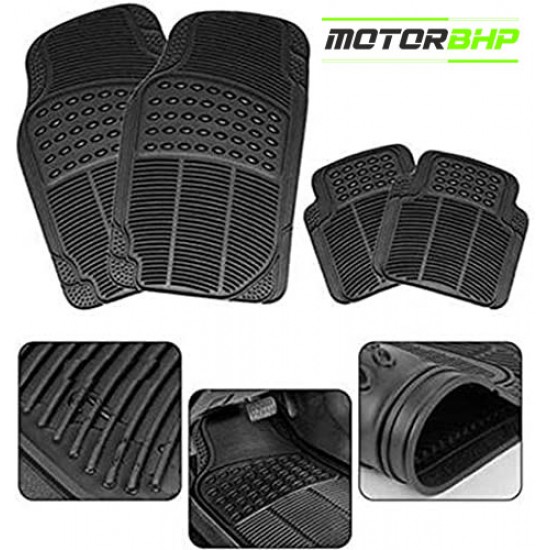 Honda Mobilio Premium Quality Car Rubber Floor Mat- Black