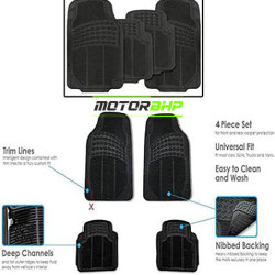 Tata Safari Strome Premium Quality Car Rubber Floor Mat- Black Tata Safari Strome Premium Quality Car Rubber Floor Mat- Black
