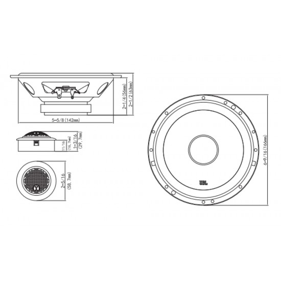  JBL Stage 2604C Woofer Type Car Component Speaker (270W)