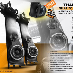 Mahindra Thar Pillar Pod Midrange Speaker & Tweeter Mahindra Thar Pillar Pod Midrange Speaker & Tweeter