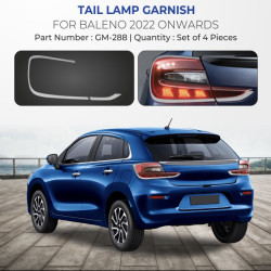 Maruti Suzuki Baleno Tail Light Chrome Cover (2022-Onwards) Maruti Suzuki Baleno Tail Light Chrome Cover (2022-Onwards)