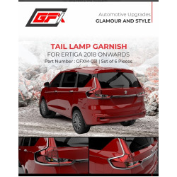 GFX Maruti Suzuki Ertiga 2018 Onwards Tail Light Chrome Garnish GFX Maruti Suzuki Ertiga 2018 Onwards Tail Light Chrome Garnish