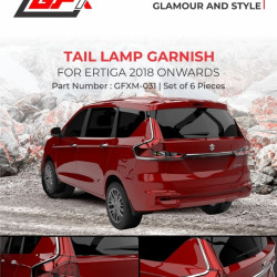GFX Maruti Suzuki Ertiga 2018 Onwards Tail Light Chrome Garnish GFX Maruti Suzuki Ertiga 2018 Onwards Tail Light Chrome Garnish