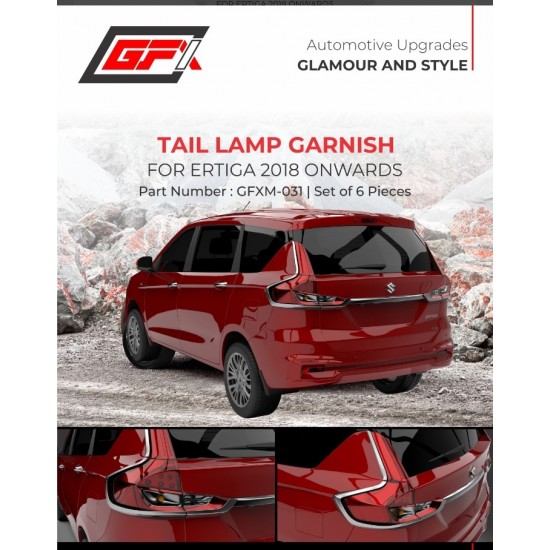 GFX Maruti Suzuki Ertiga 2018 Onwards Tail Light Chrome Garnish