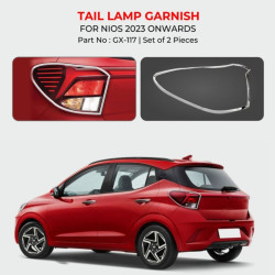 Hyundai i10 Grand Nios Tail Lamp Chrome Garnish (2023-Onwards) Hyundai i10 Grand Nios Tail Lamp Chrome Garnish (2023-Onwards)
