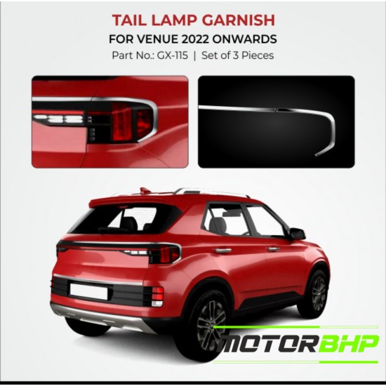 Hyundai Venue Tail Lamp Chrome Garnish (2022-Onwards)