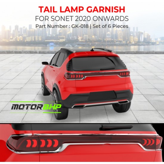 Kia Sonet Full Tail Lamp Chrome Garnish (2022-Onwards)