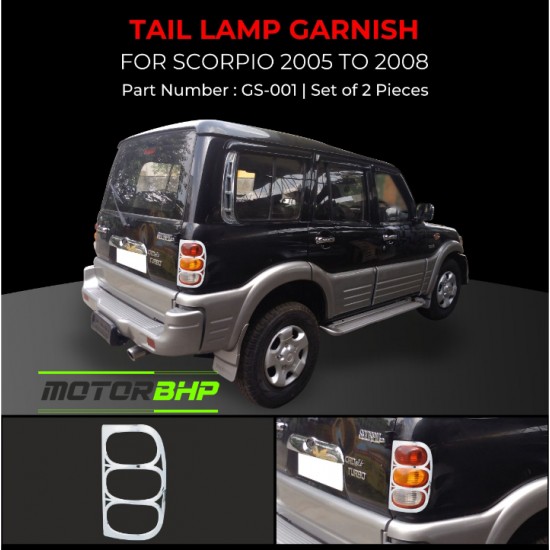 Mahindra Scorpio Tail Lamp Chrome Garnish (2005-2008)