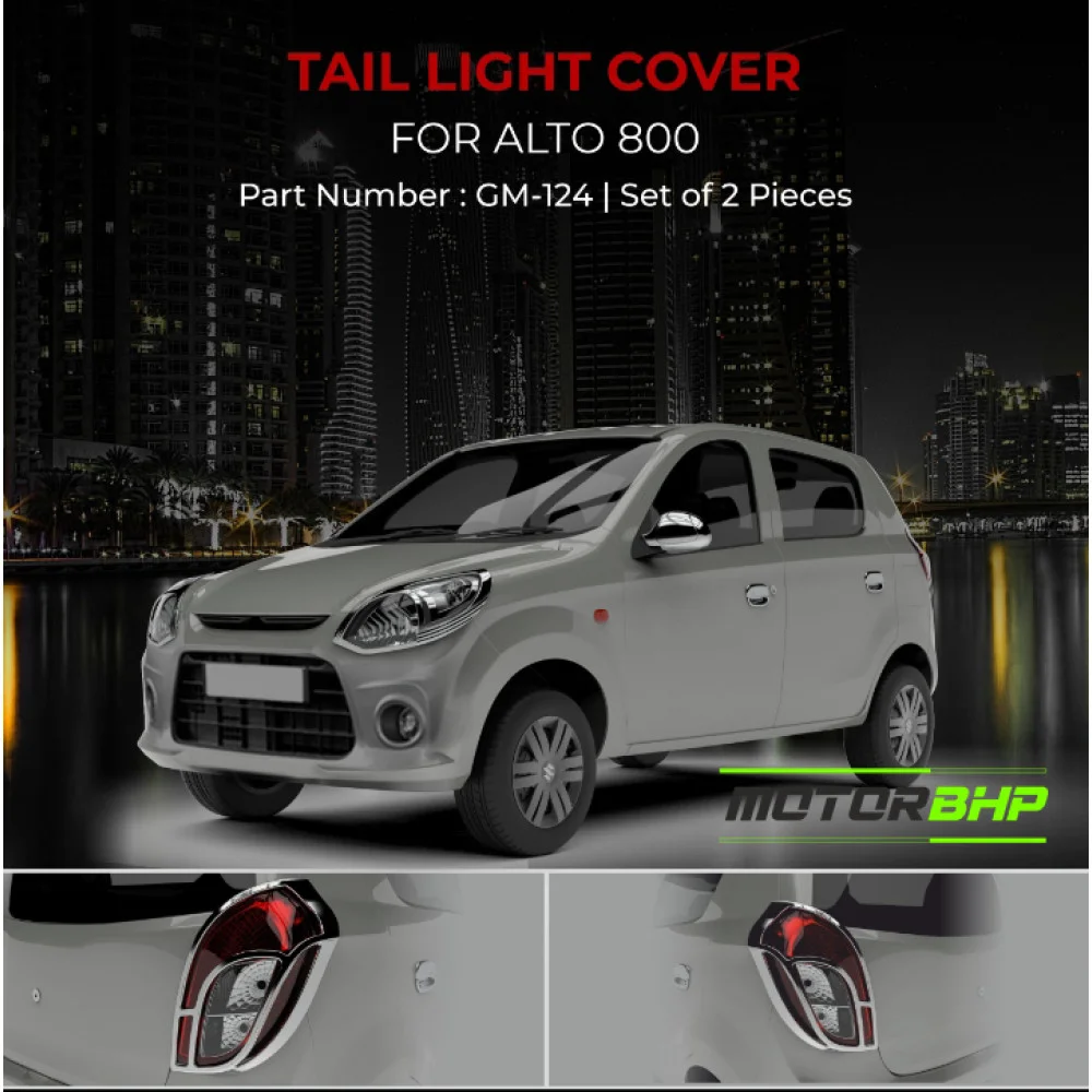 Buy Maruti Suzuki Alto 800 Car Tail Light Chrome Accessories