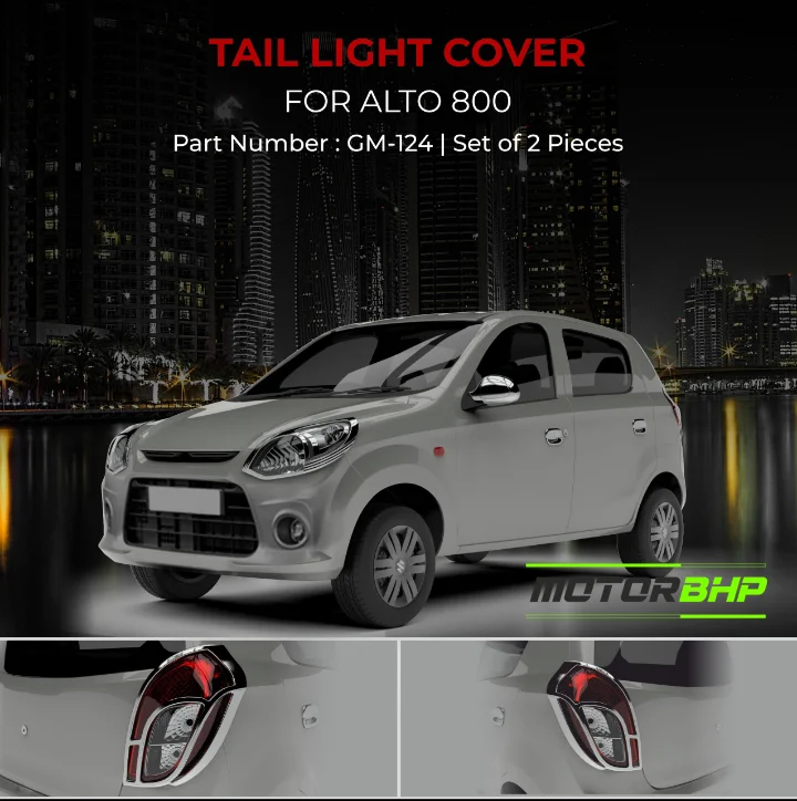 Buy Maruti Suzuki Alto 800 Car Tail Light Chrome Accessories