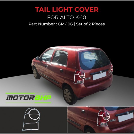 Maruti Suzuki Alto K10 Tail Light Chrome Cover (2010-2013)