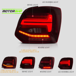 Volkswagen Polo Audi Q2 Style LED Tail Light Matrix Indicator (2010-2018) Volkswagen Polo Audi Q2 Style LED Tail Light Matrix Indicator (2010-2018)