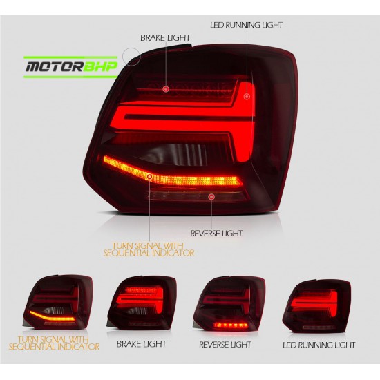 Volkswagen Polo Audi Q2 Style LED Tail Light Matrix Indicator (2010-2018)