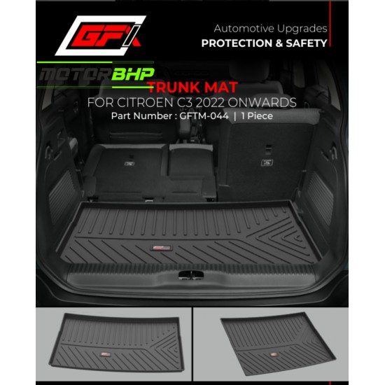 GFX Trunk Boot Mat For Citroen C3 2022 Onwards (Black)