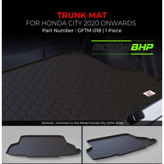 Honda City Trunk Boot Mat Black (2020-Onwards)