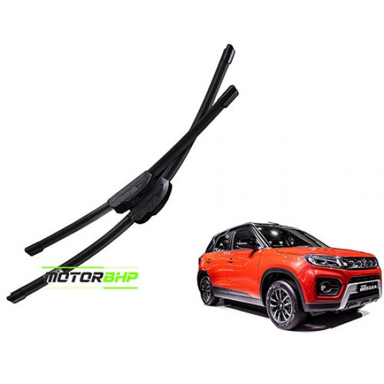 Wiper Blade Framless For Maruti Suzuki Vitara Brezza  (Size 24' and 17'' ) Black