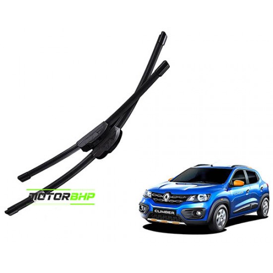  Wiper Blade Framless For Renault Kwid Climber(Size 21'' and 19'' ) Black