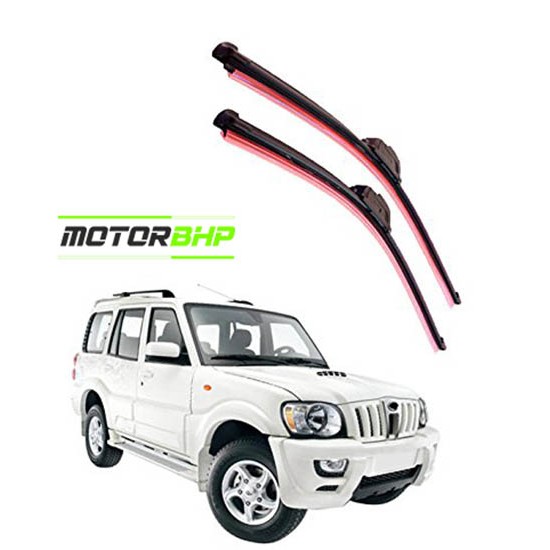  Wiper Blade Frameless For Mahindra Scorpio (Size 20'' and 20'' ) Black