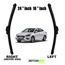 STARiD Wiper Blade Framless For Hyundai Verna New (Size 24' and 16'' ) Black  STARiD Wiper Blade Framless For Hyundai Verna New (Size 24' and 16'' ) Black